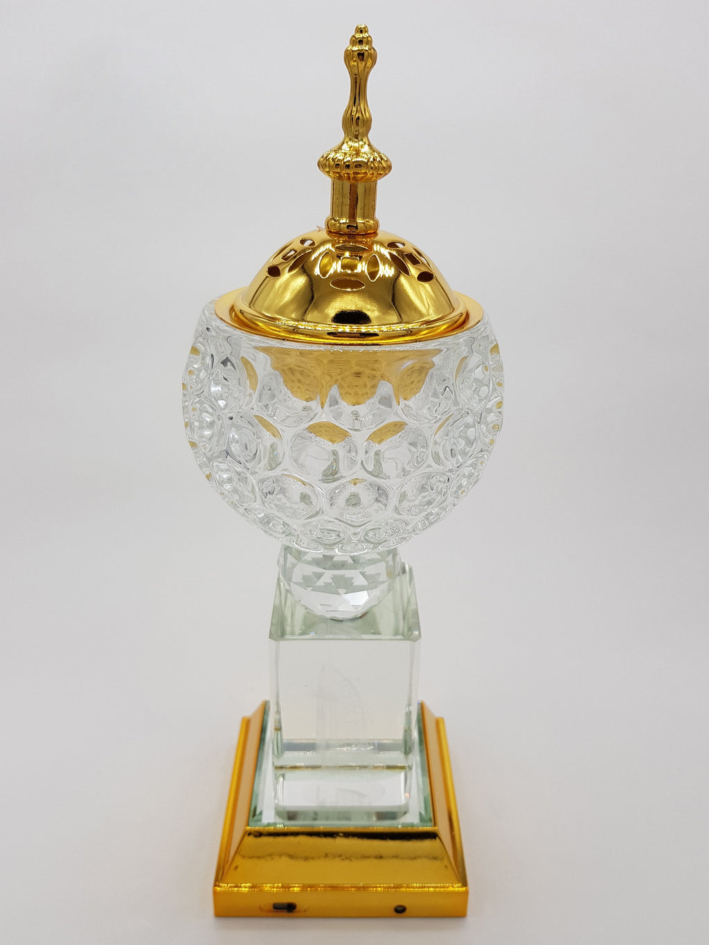 Crystal Bakhoor Burner with Rechargeble LED Lights, 50g Fragrance Paste & 10 Coal Coins