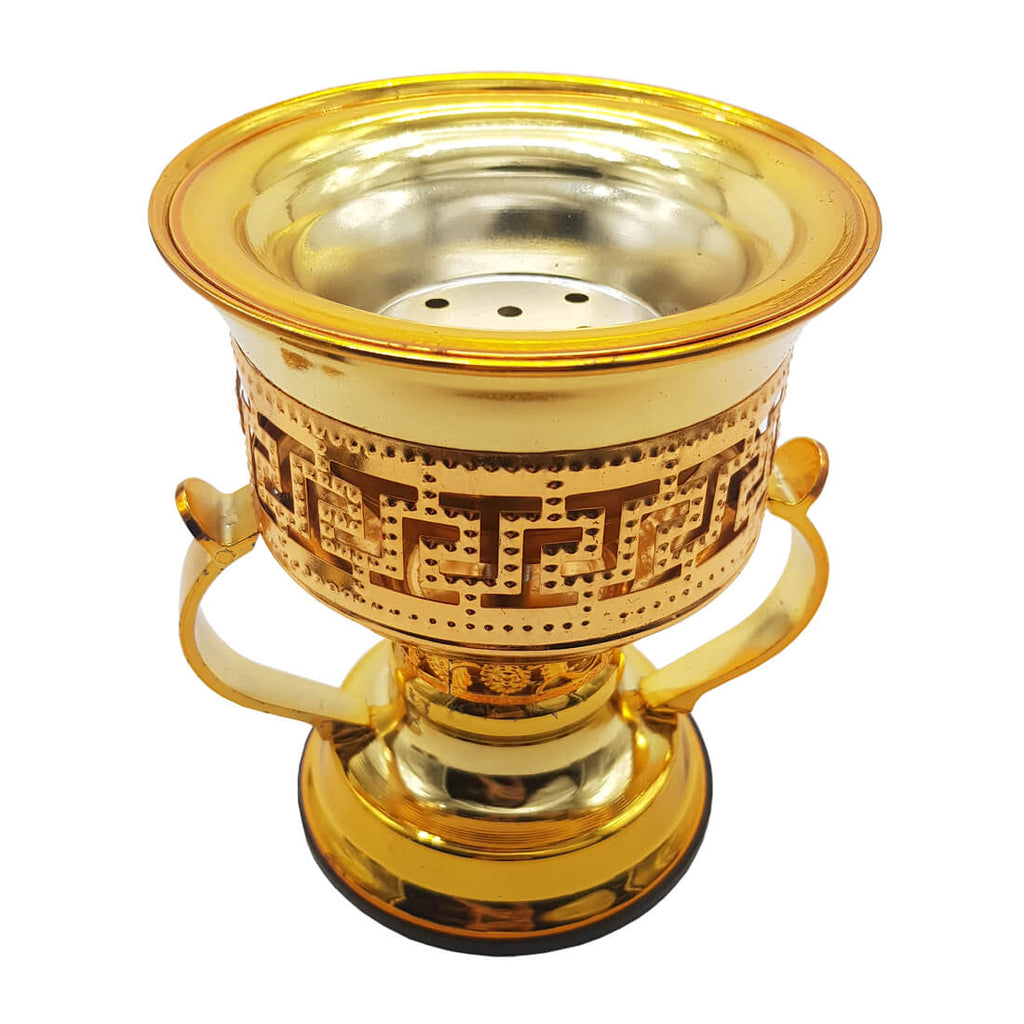 Non Electrical Bakhoor Burner with 10 Coal Coins & 40g Fragrance Paste - Golden