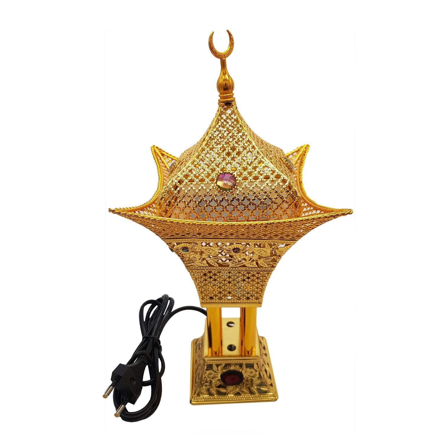 Electrical Bakhoor Burner & 50g Fragrance Paste - Golden