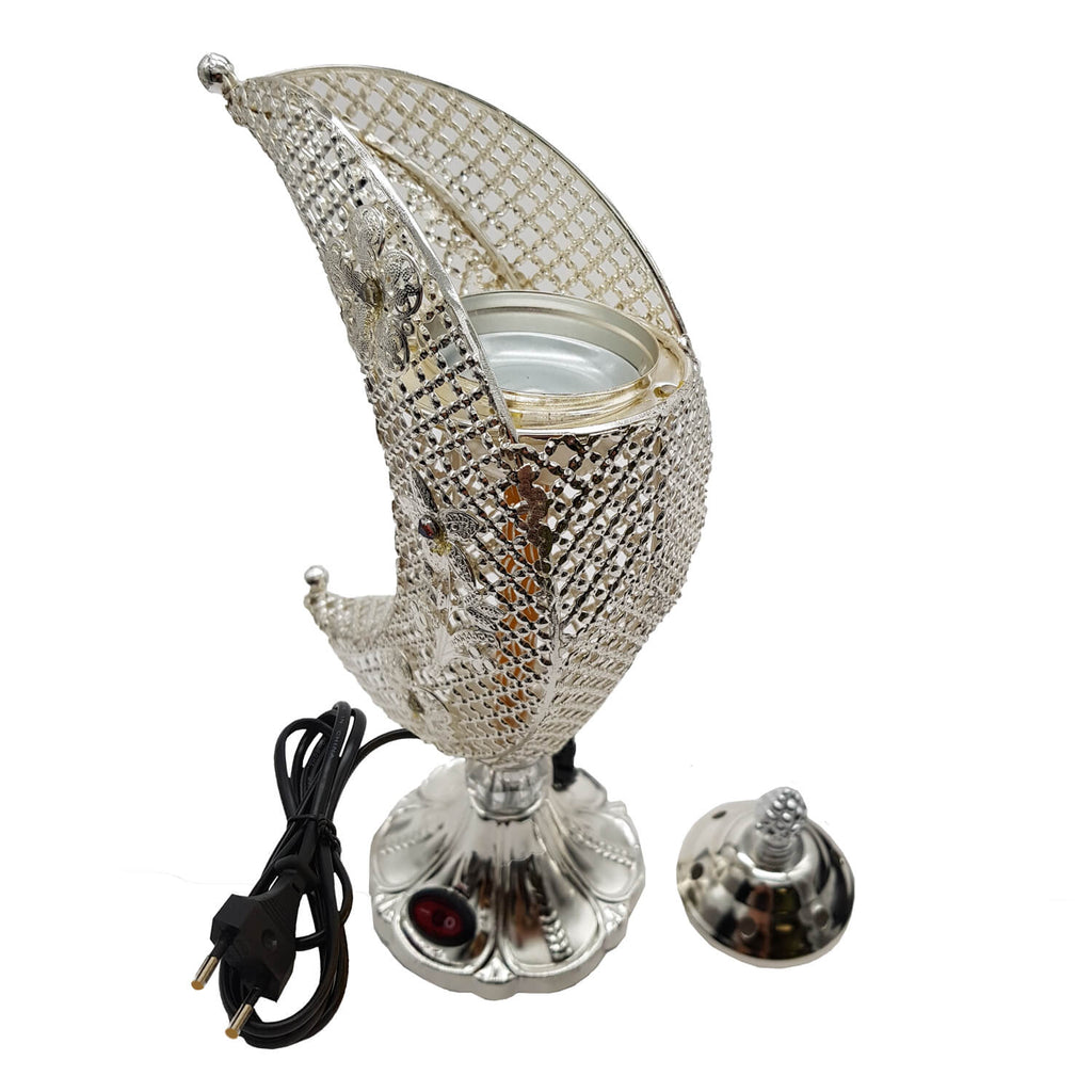 Electrical Bakhoor Burner & 50g Fragrance Paste - Silver