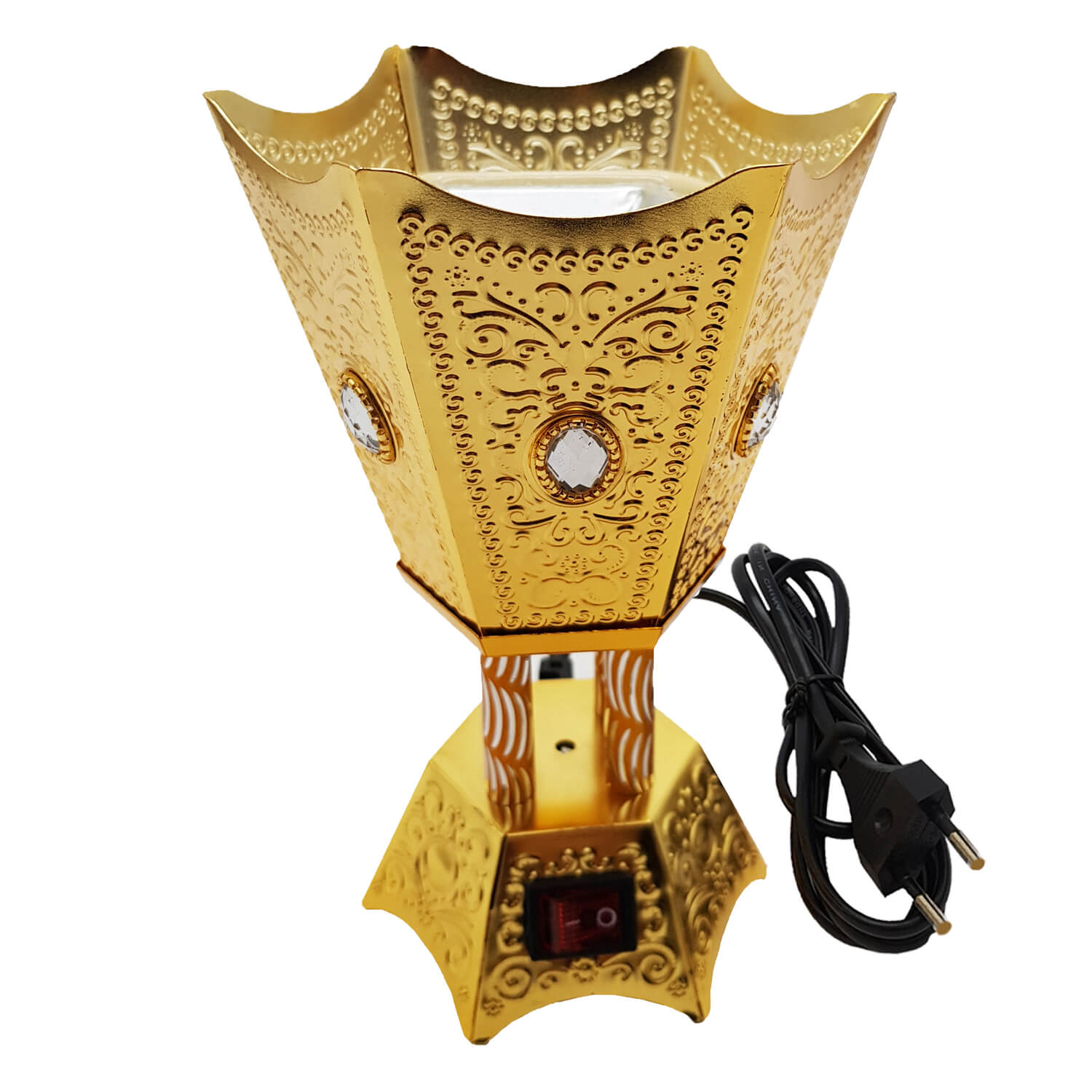 Electrical Bakhoor Burner & 50g Fragrance Paste - Golden