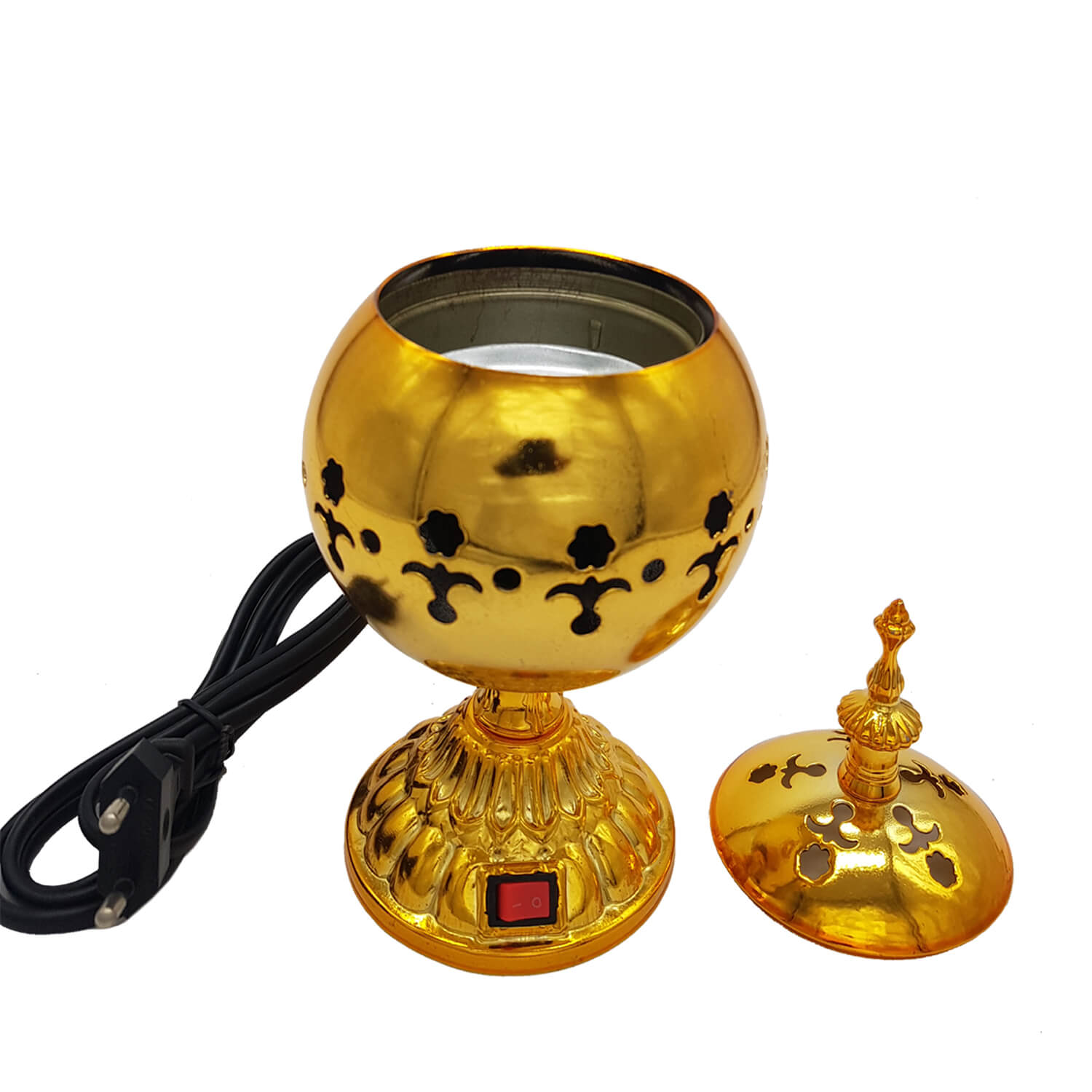 Exclusive Electrical Bakhoor Burner & 40g Fragrance Paste - Golden