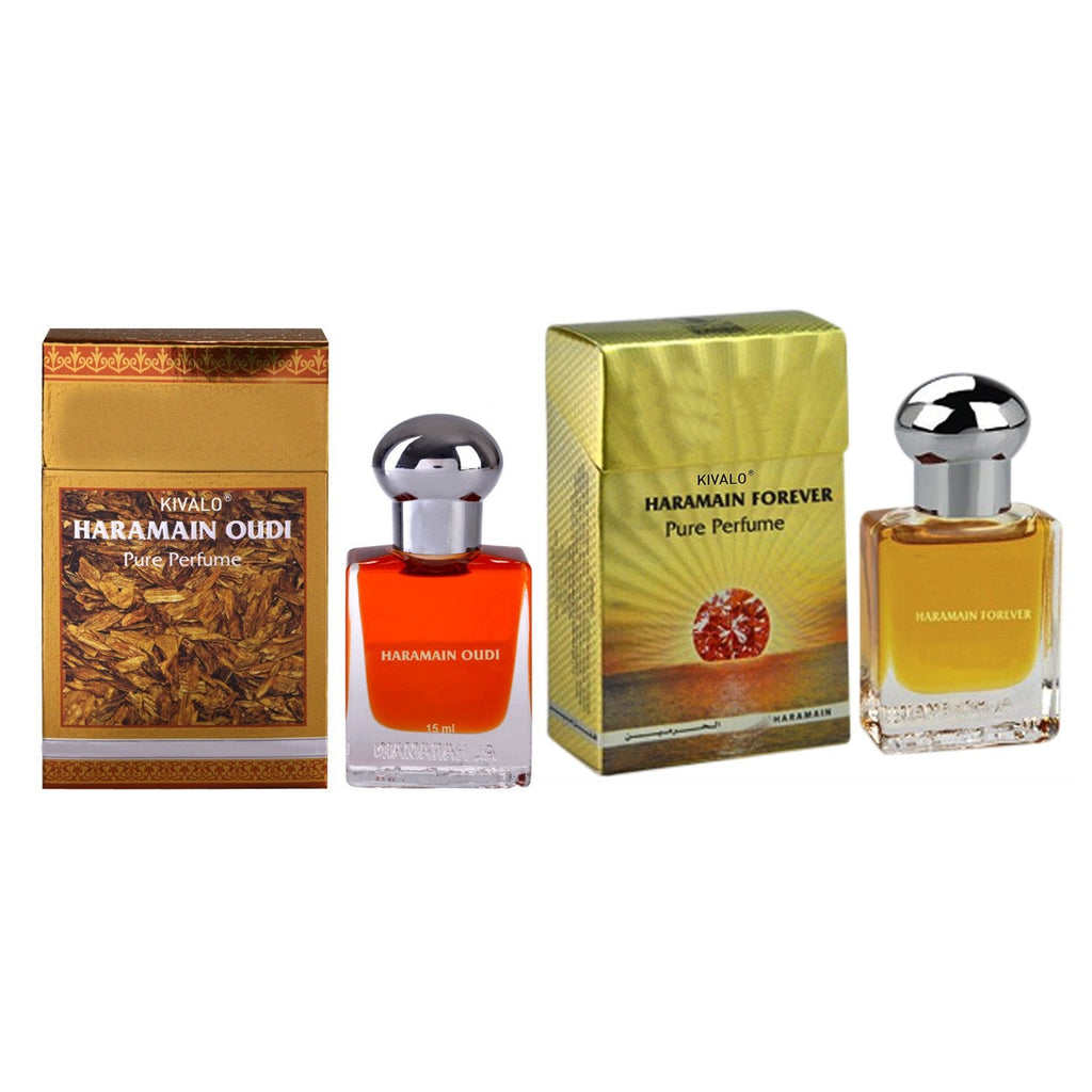 Al Haramain Oudi & Forever Fragrance Pure Original Roll on Perfume Oil Pack of 2 (Attar) - 2 x 15 ml