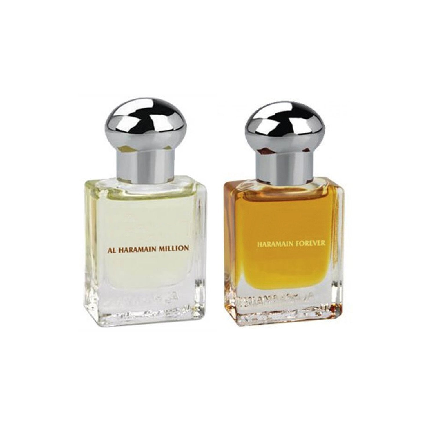Al Haramain Million & Forever Fragrance Pure Original Roll on Perfume Oil Pack of 2 (Attar) - 2 x 15 ml