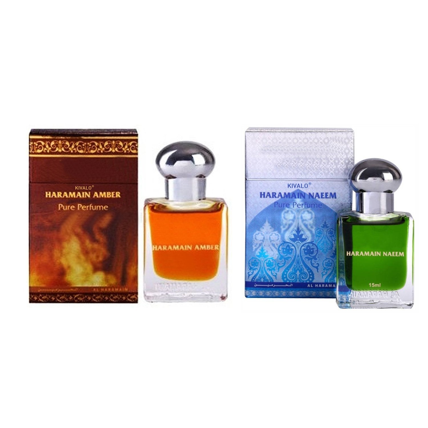 Al Haramain Amber & Naeem Pack of 2 Attar - 2 x 15ml