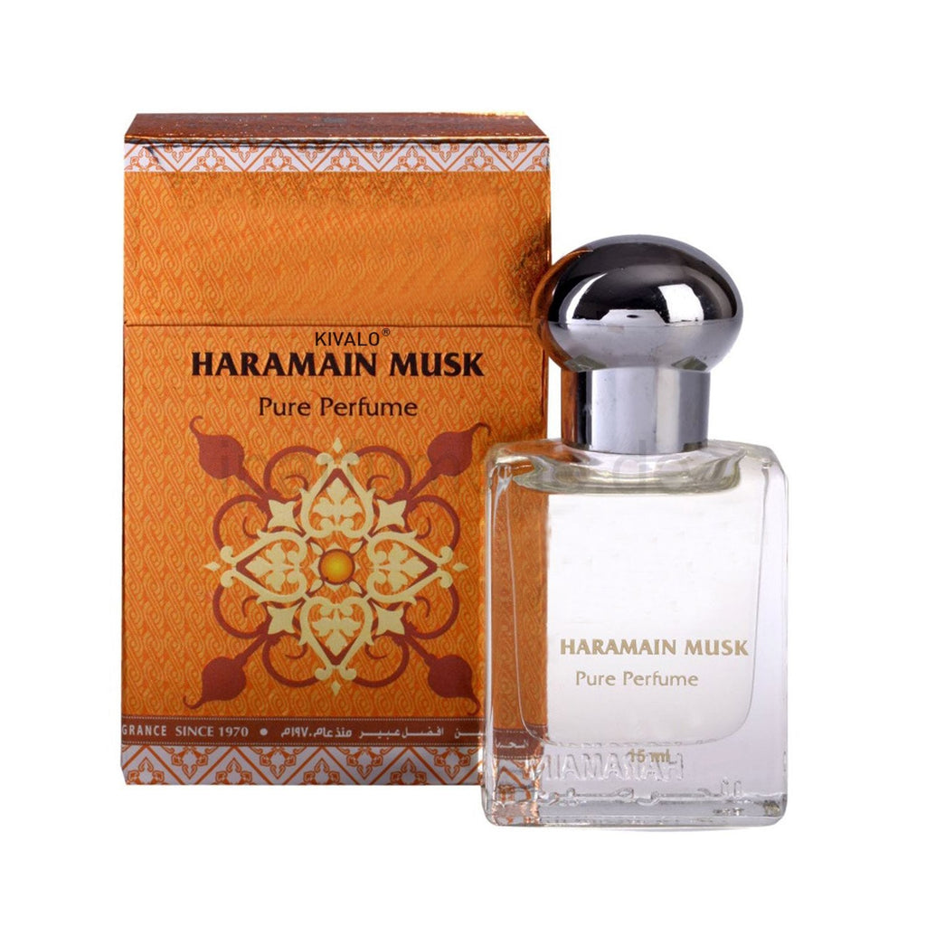 Al Haramain Musk & Mukhallath Fragrance Pure Original Roll on Perfume Oil Pack of 2 (Attar) - 2 x 15 ml