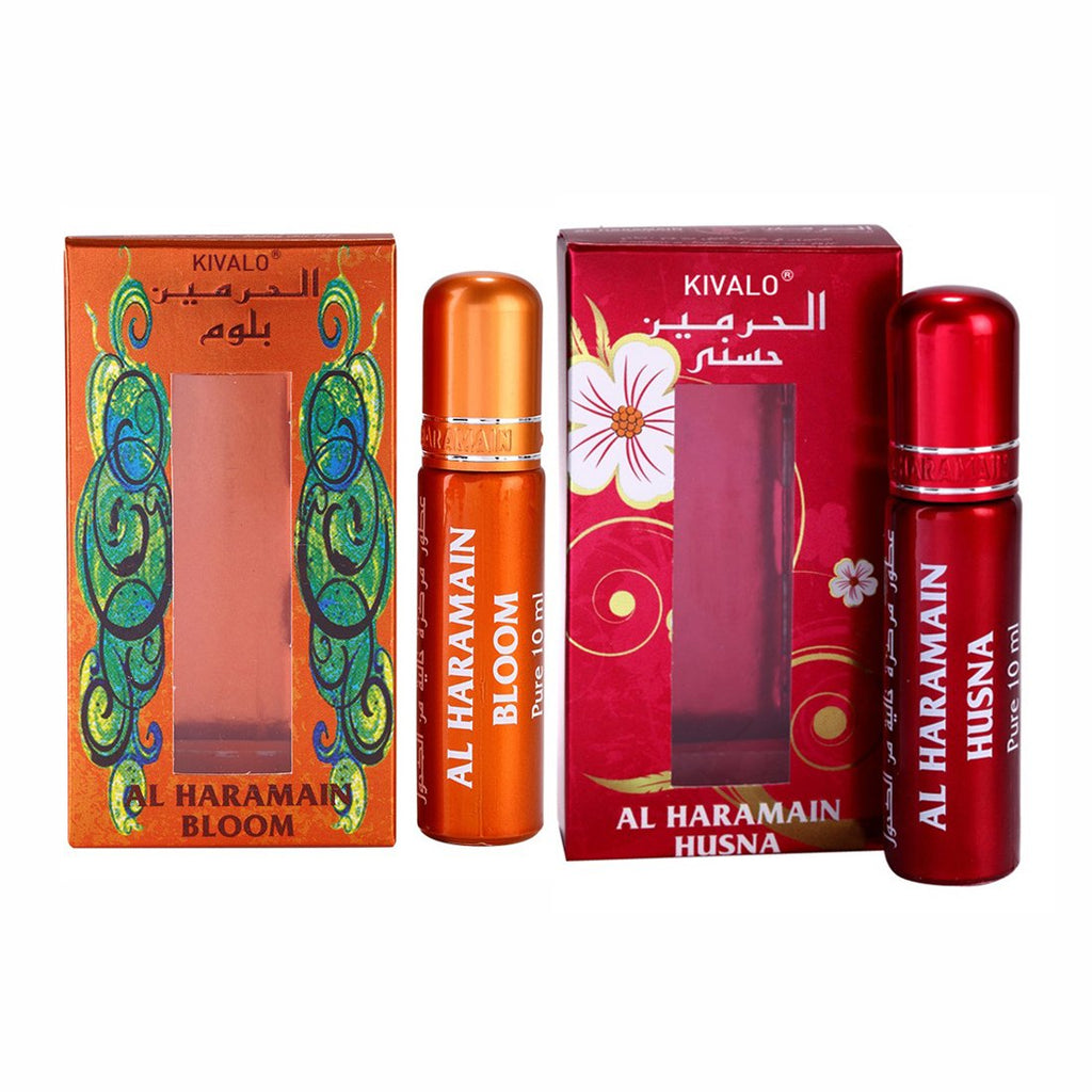 Al Haramain Bloom & Husna Roll On Attar Pack of 2 x 10ml