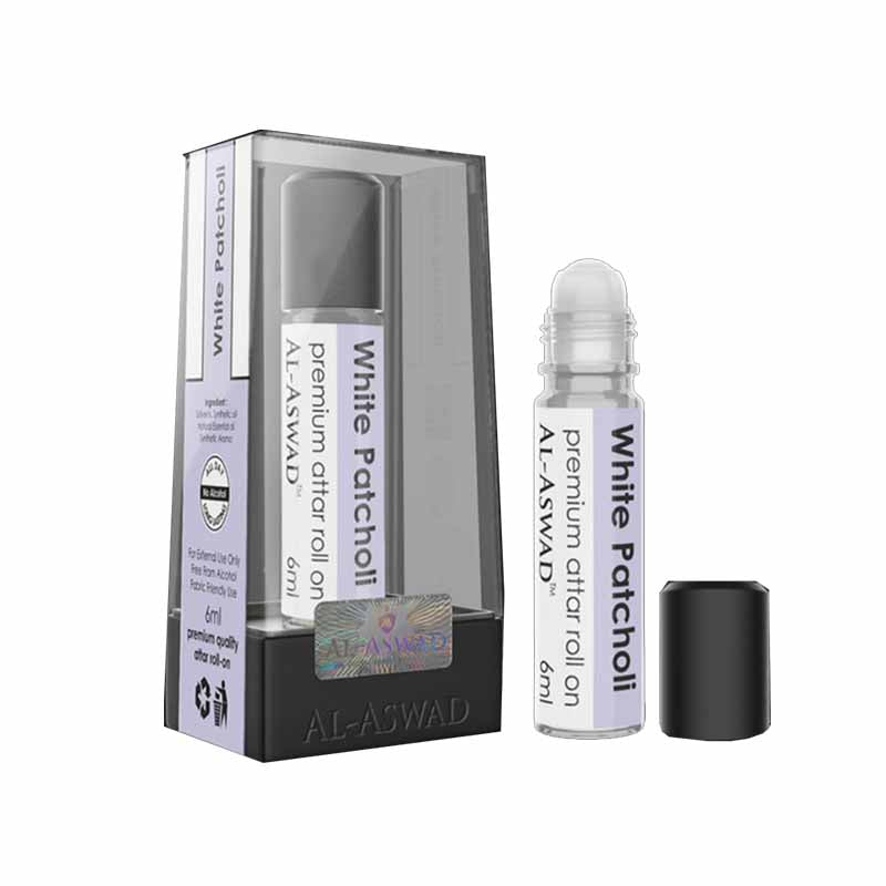 Al Aswad White Patchouli Roll On Attar ( pack of 3)