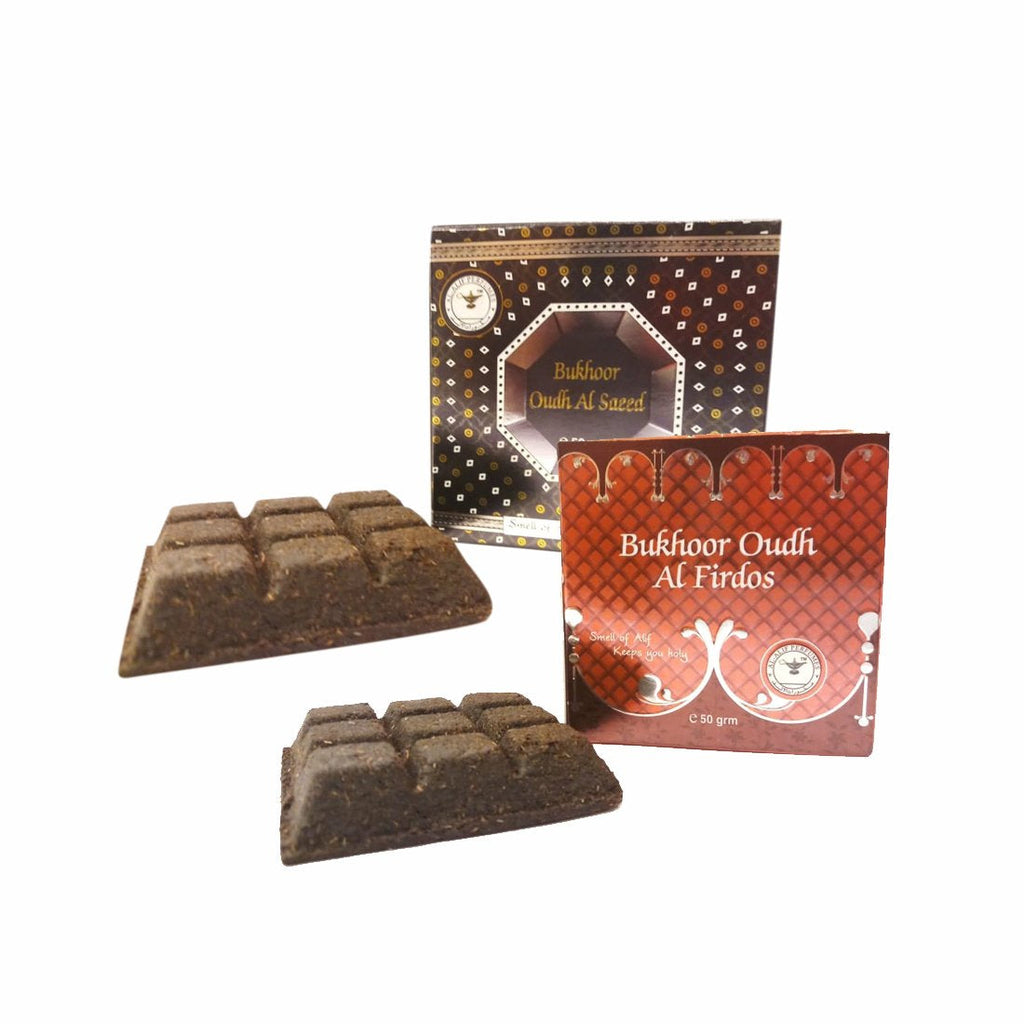 Alif Bukhoor Oudh Al Firdous & Al Saeed Incense Home Fragrance Combo Pack Of 2 x 50g