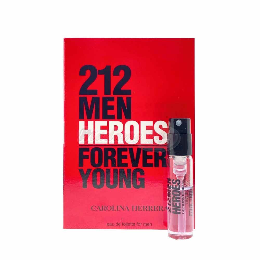 Carolina Herrera 212 Man Heroes Forever Young Eau De Parfum Vial 1.5ml Pack Of 2