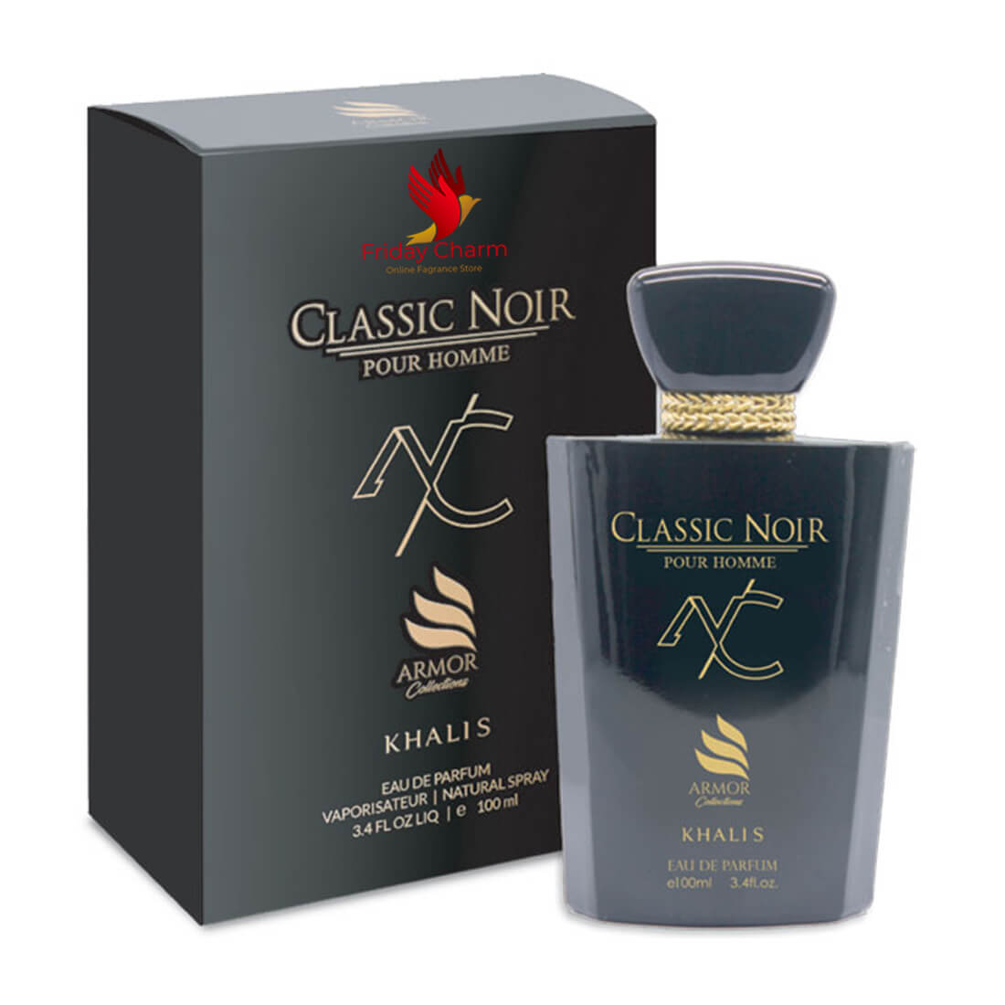 Khalis Classic Noir Men Fragrance Spray - 100 ml