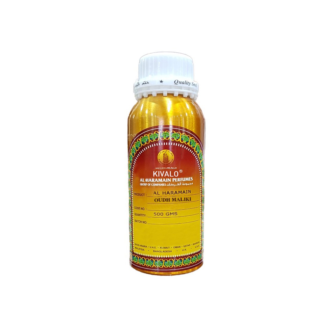 Al Haramain Oudh Maliki Fragrance Pure Original Perfume Oil Attar - 500 ml