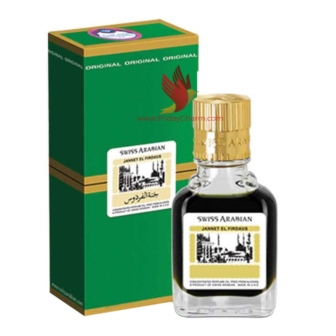 Swiss Arabian Jannat ul Firdaus 9ml Attar Black, Red, Green & White Pack of 4