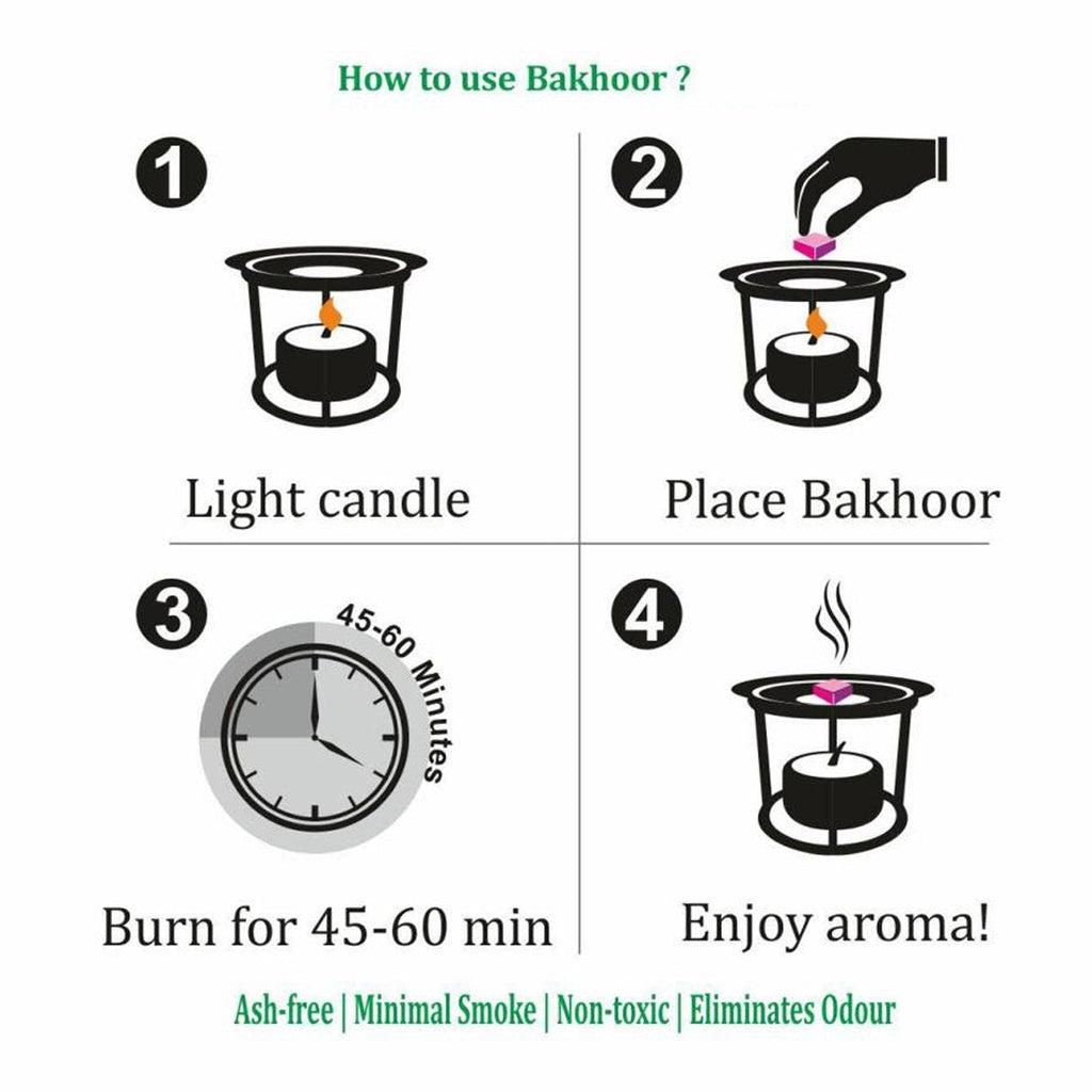Alif Bukhoor Oudh Abyad, Al Firdous, Al Saeed, Al Maliki & Al Arab Incense Home Fragrance Pack Of 5 x 50g